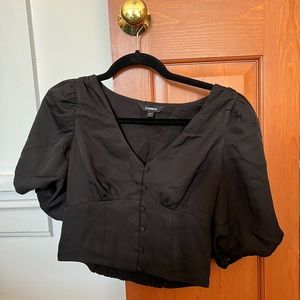 Black Express Crop Top